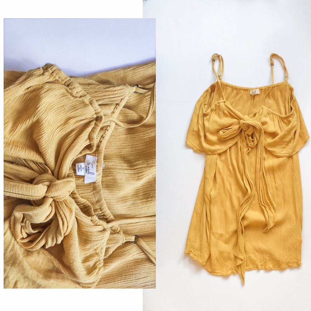 yellow ribbed dress